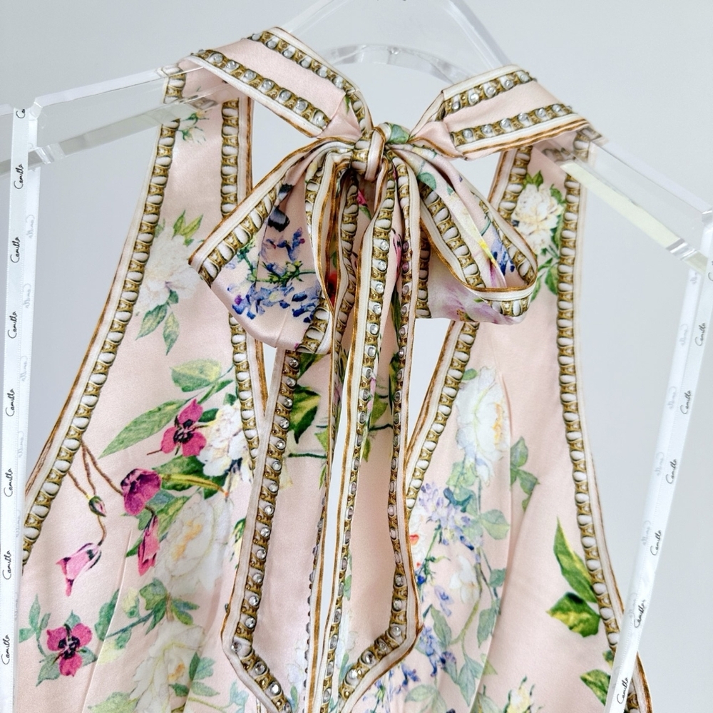 Camilla bias halter dress with ruffle hem - Picture 11 of 13